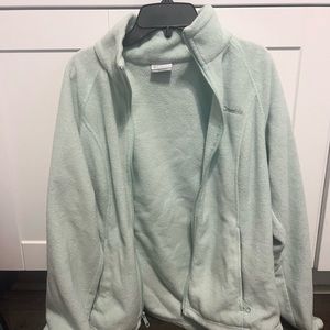 Columbia light blue fleece jacket size medium